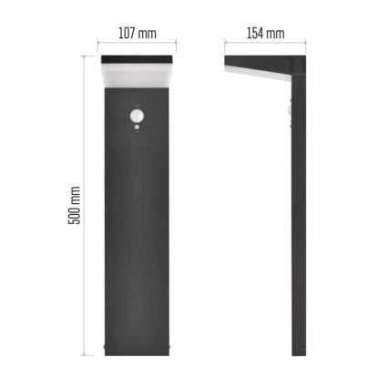 LED solcellelampe med sensor LED/4,4W/3,7V 2200 mAh IP44
