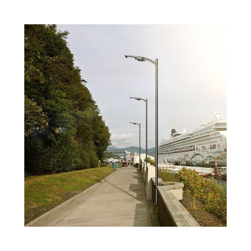 LED solcelle gadelampe med sensor LED/40W/9,6V IP65 4000K + fjernbetjening