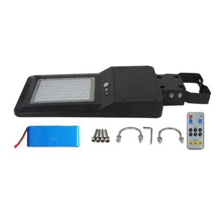 LED solcelle gadelampe med sensor LED/40W/9,6V IP65 4000K + fjernbetjening
