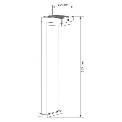 LED solcellelampe med sensor MALI LED/4,5W/3,7V 2000 mAh IP44 sort