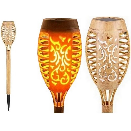 LED solcellelampe MINISPARK BAMBOO LED/1,8W/5,5V IP44 beige