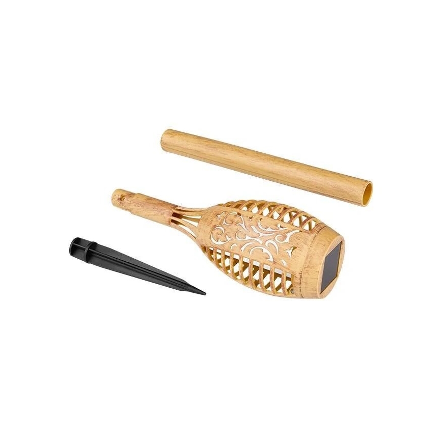 LED solcellelampe MINISPARK BAMBOO LED/1,8W/5,5V IP44 beige