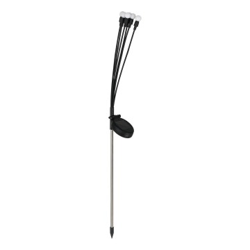 LED solcellelampe MULTI LED/0,06W/1,2V 150 mAh IP44 sort