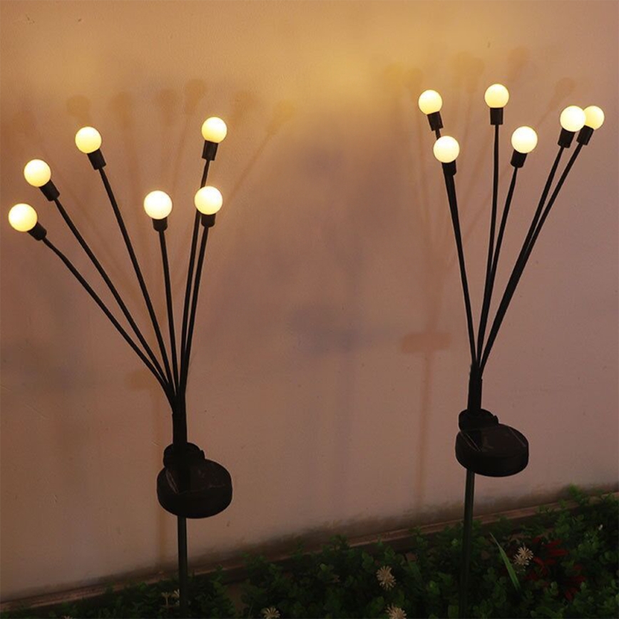 LED solcellelampe MULTI LED/0,06W/1,2V 150 mAh IP44 sort