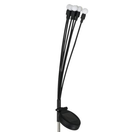 LED solcellelampe MULTI LED/0,06W/1,2V 150 mAh IP44 sort