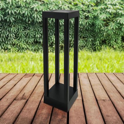 LED solcellelampe PALERMO LED/3,7V 500 mAh 35 cm IP44 sort