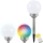 LED solcellelampe RGB-farver BALL LED/0,2W/AA 1,2V/600 mAh IP44