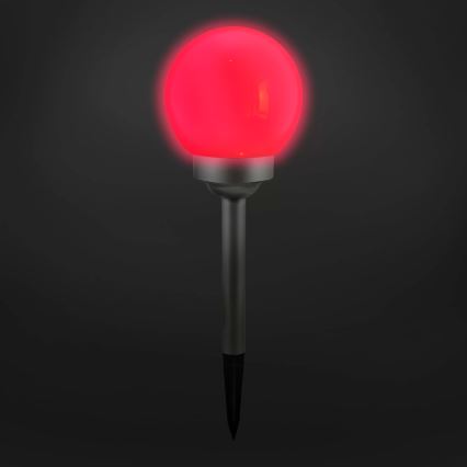 LED solcellelampe RGB-farver BALL LED/0,2W/AA 1,2V/600 mAh IP44