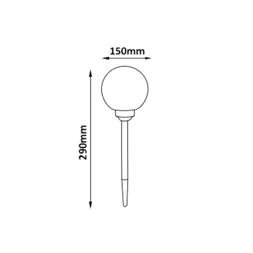 LED solcellelampe RGB-farver BALL LED/0,2W/AA 1,2V/600 mAh IP44