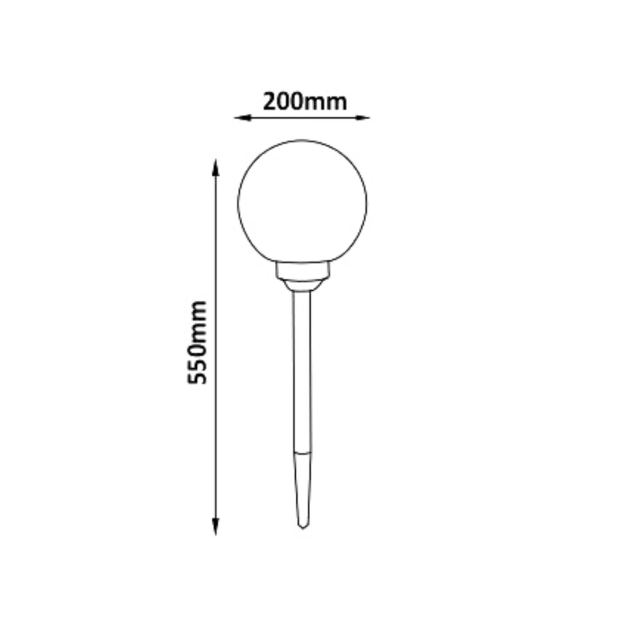 LED solcellelampe RGB-farver LED/0,2W/1,2V 600 mAh IP44