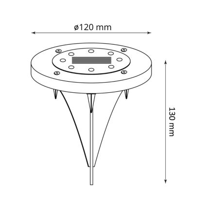 LED solcellelampe SOL LED/1,2V 300 mAh IP44