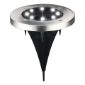 LED solcellelampe SOLLY LED/1,2V 6500K Ø 11,5 cm 300 mAh IP44 krom