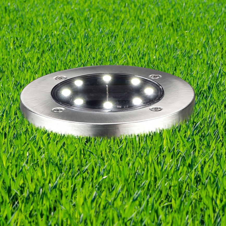 LED solcellelampe SOLLY LED/1,2V 6500K Ø 11,5 cm 300 mAh IP44 krom