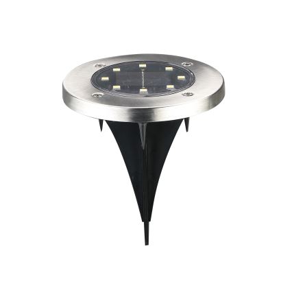 LED solcellelampe SOLLY LED/1,2V 6500K Ø 11,5 cm 300 mAh IP44 krom