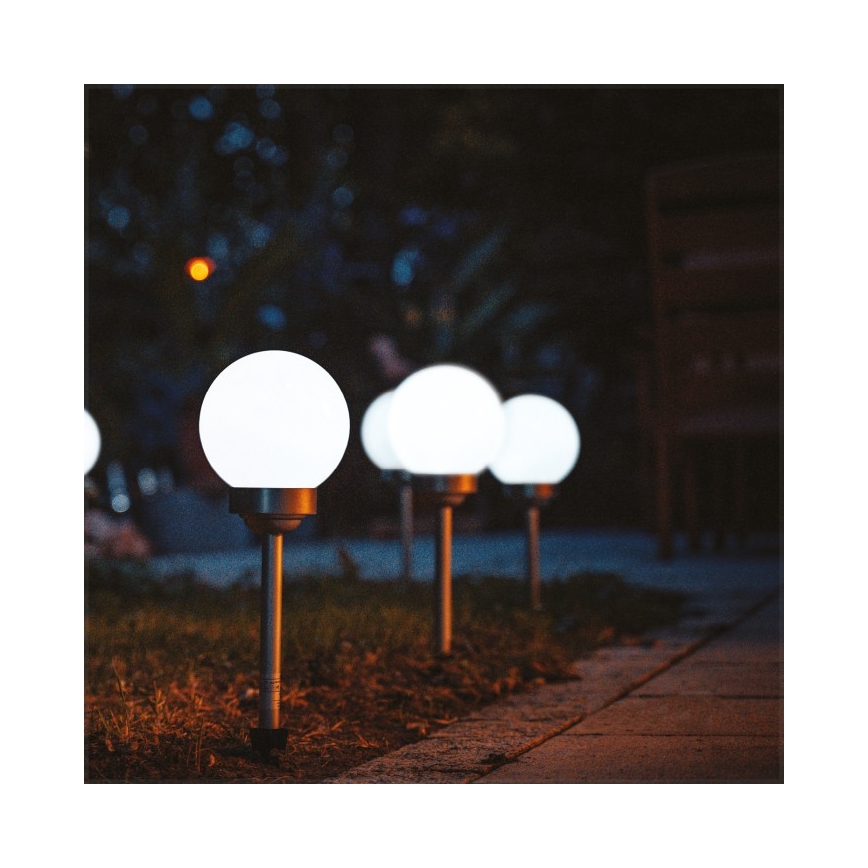 LED solcellelampe SPHERE LED/1,2V 4000K IP44 200 mAh Ø 20 cm