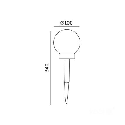 LED solcellelampe SPHERE LED/1,2V 4000K IP44 40 mAh Ø 10 cm