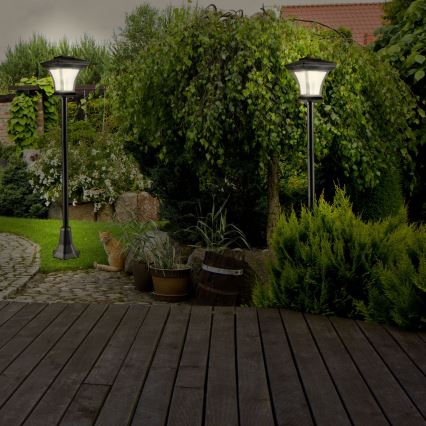 LED solcellelampe TIRANA LED/1,6W/1,2V 600 mAh IP44 sort