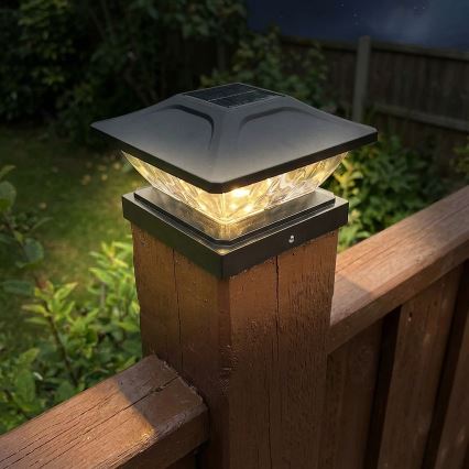 LED solcellelampe TOYA LED/4,5W/230V 3000/6500K 600 mAh IP44 sort