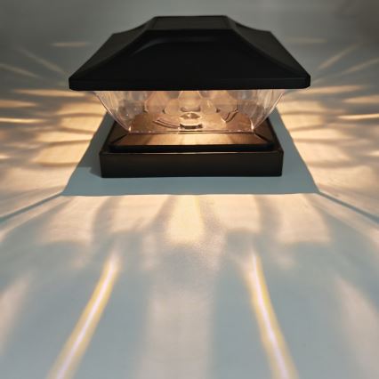 LED solcellelampe TOYA LED/4,5W/230V 3000/6500K 600 mAh IP44 sort