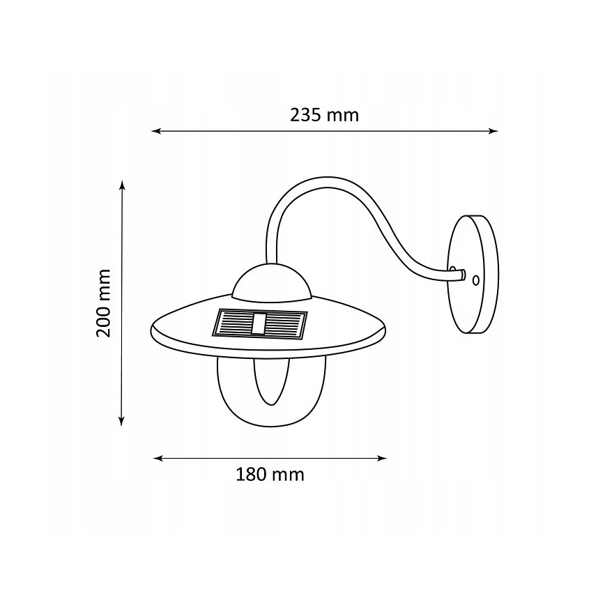 LED solcellelampe væghængt DALI LED/1,2V IP44