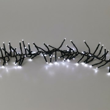 LED solcellelyskæde 768xLED/3,7V/13 funktioner 1200 mAh 8,6 m IP44 kølig hvid + fjernbetjening