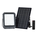 LED Solcelleprojektør LED/10W/3,7V IP65 4000K 8000 mAh sort + fjernbetjening