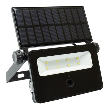 LED solcelleprojektør med bevægelsessensor og skumringssensor NOCTIS LED/2W/1800 mAh 3,7V 6000K IP65