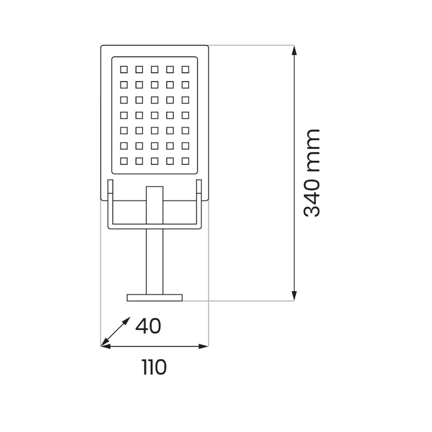 LED solcelleprojektør med sensor ADIK LED/1,2W/3,7V 1200 mAh 6500K IP44
