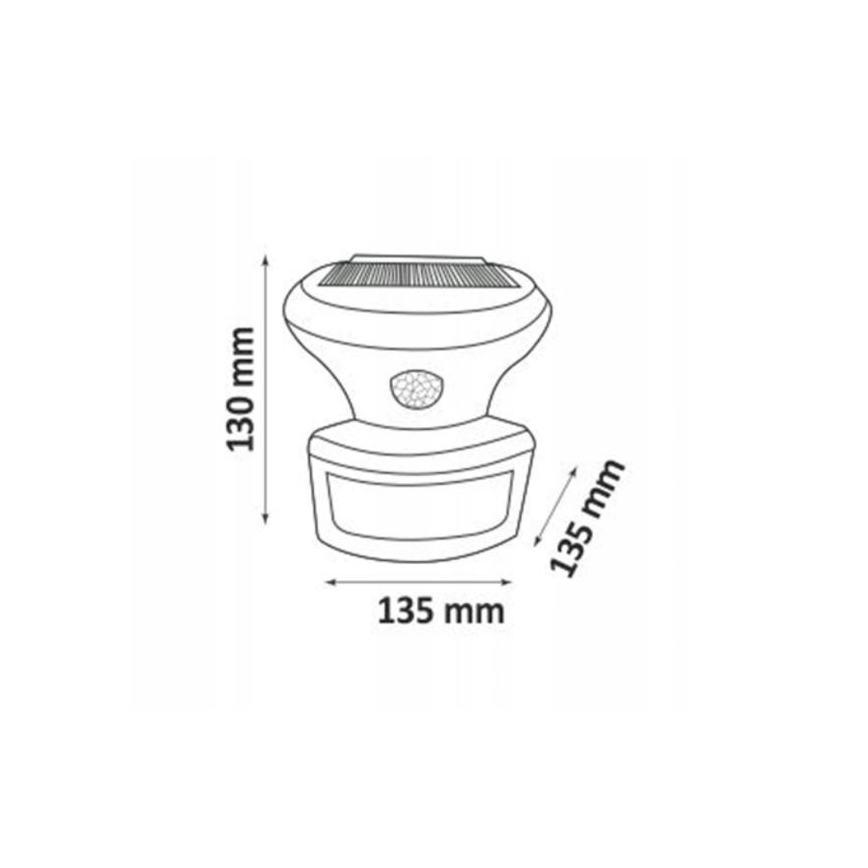LED solcelleprojektør med sensor LED/5W/3,7V 2000 mAh IP44