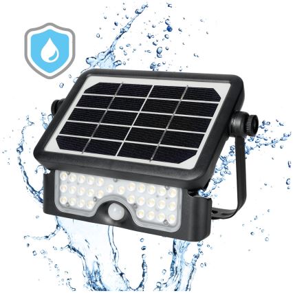 LED solcelleprojektør med sensor LED/5W/3,7V 4000K IP65 3000 mAh