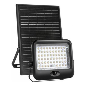 LED solcelleprojektør med sensor MHCS LED/20W/3,2V 3000/4000/6500K IP65 10000 mAh + fjernbetjening