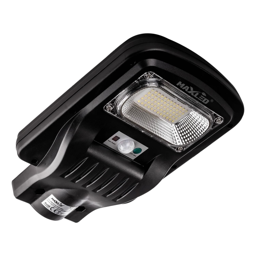 LED Soldrevet gadelampe m. sensor dæmpbar LED/150W/6V 6500K IP65 sort + fjernbetjening