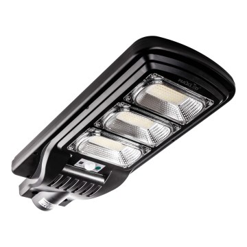 LED Soldrevet gadelampe m. sensor dæmpbar LED/180W/6V 6500K IP65 sort + fjernbetjening