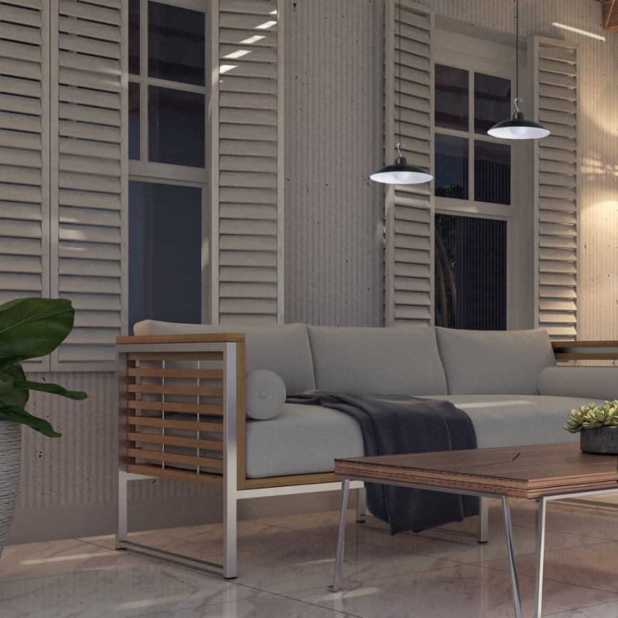 LED Soldrevet pendel m. skumringssensor dæmpbar LED/6W/3,7V 800 mAh IP44 + fjernbetjening