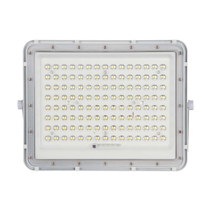 LED Soldrevet projektør LED/20W/3,2V 6400K hvid IP65 + fjernbetjening