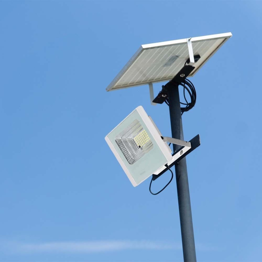 LED Soldrevet projektør LED/20W/3,2V IP65 6400K + fjernbetjening