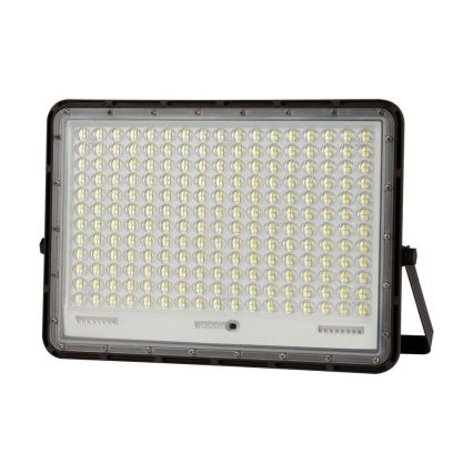 LED Soldrevet projektør LED/30W/3,2V 4000K sort IP65 + fjernbetjening