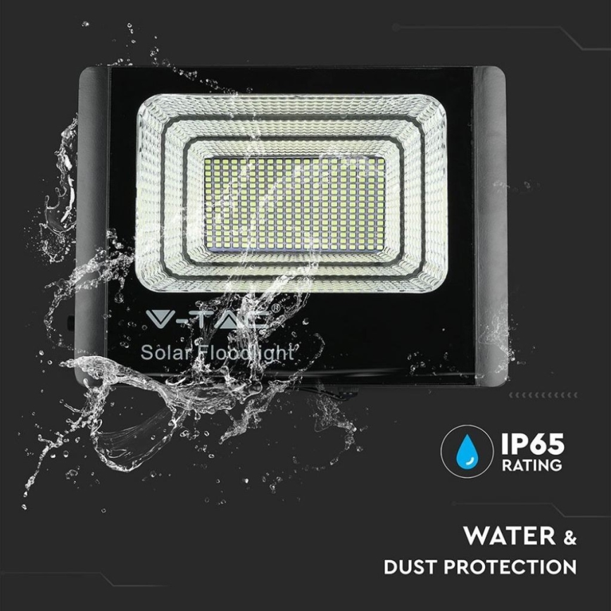 LED Soldrevet projektør LED/40W/10V IP65 6000K + fjernbetjening