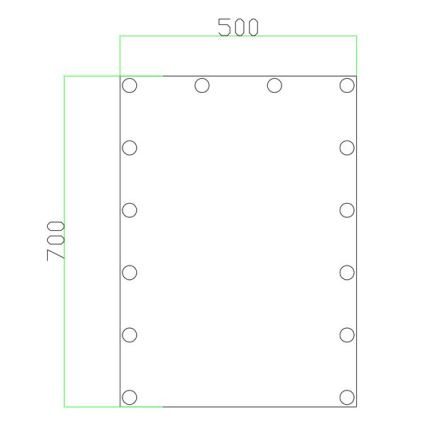 LED-spejl med belysning 14xLED/1W/230V 3000/4000/6000K 70x50 cm IP44