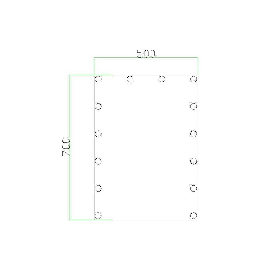 LED-spejl med belysning 14xLED/1W/230V 3000/4000/6000K 70x50 cm IP44