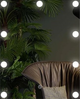 LED-spejl med belysning 9xLED/1W/230V 3000/4000/6000K 50x40 cm IP44