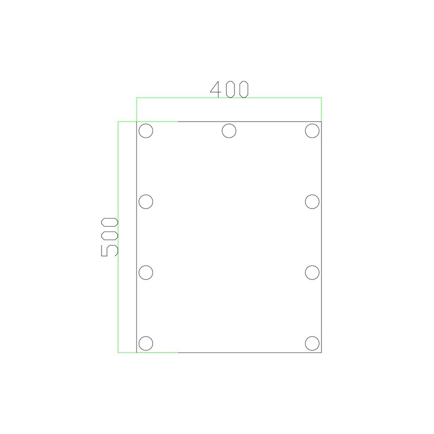 LED-spejl med belysning 9xLED/1W/230V 3000/4000/6000K 50x40 cm IP44