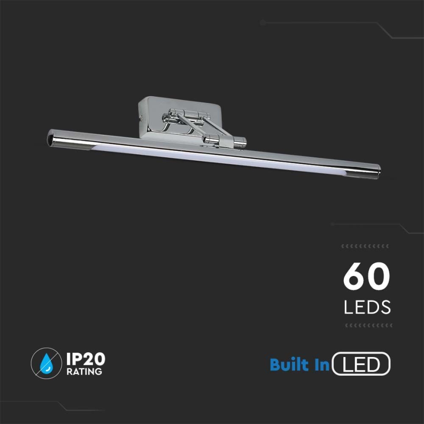 LED spejlbelysning LED/13W/230V 3000K 64cm krom