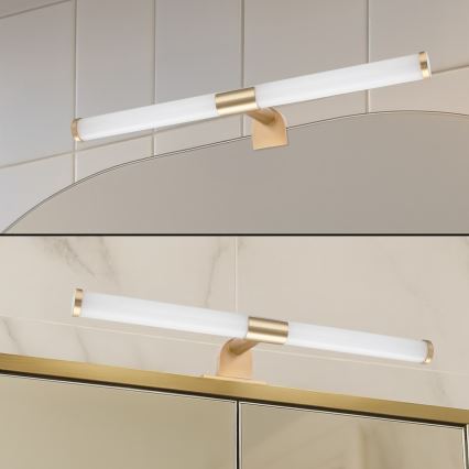 LED-spejlbelysning til badeværelse 2-i-1 APA LED/6W/230V 40 cm IP44 guld