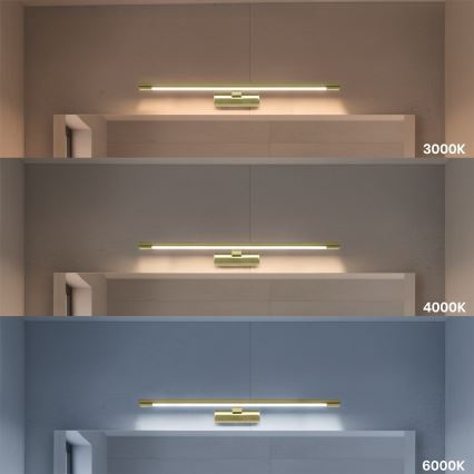 LED-spejlbelysning til badeværelset KLIMT LED/12W/230V 3000/4000/6000K 60 cm IP44 guld