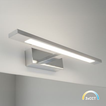 LED badeværelses-spejlbelysning KLIMT LED/8W/230V 3000/4000/6000K 40 cm IP44 blank krom