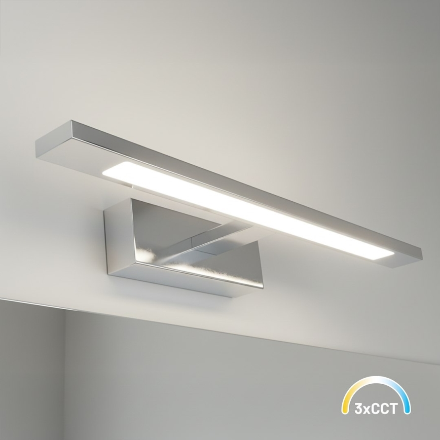 LED badeværelses-spejlbelysning KLIMT LED/8W/230V 3000/4000/6000K 40 cm IP44 blank krom