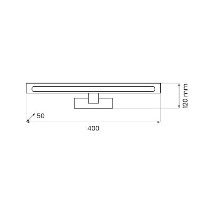 LED badeværelses-spejlbelysning KLIMT LED/8W/230V 3000/4000/6000K 40 cm IP44 blank krom
