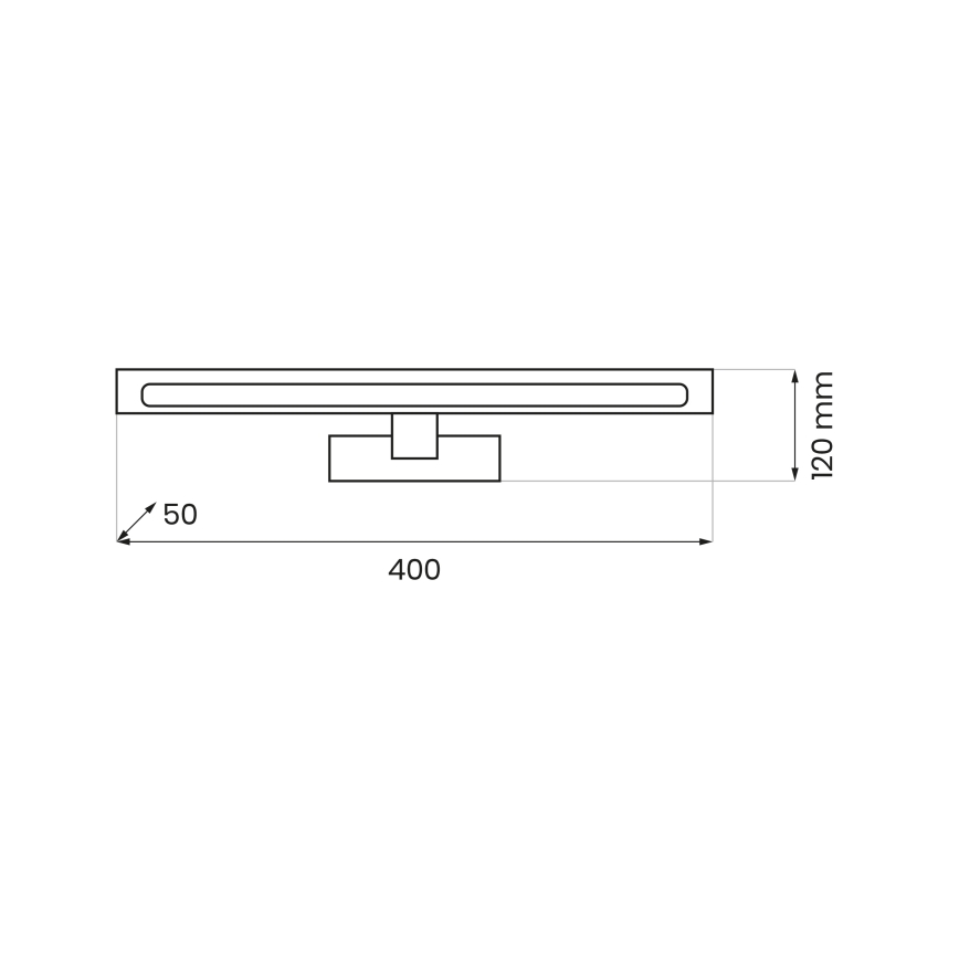 LED badeværelses-spejlbelysning KLIMT LED/8W/230V 3000/4000/6000K 40 cm IP44 blank krom