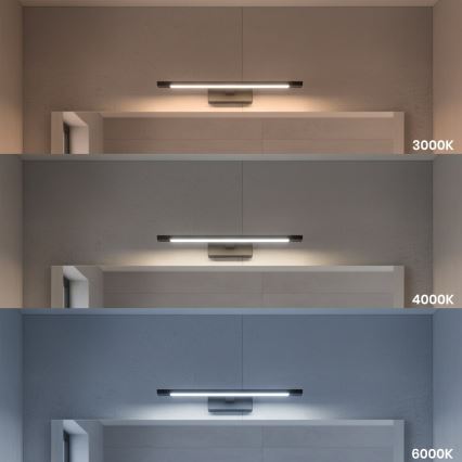 LED-spejlbelysning til badeværelset KLIMT LED/8W/230V 3000/4000/6000K 40 cm IP44 sort